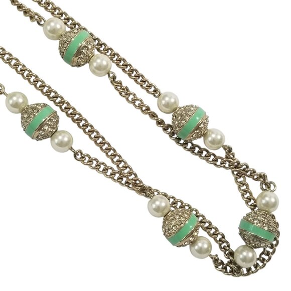 J.Crew Necklace 2-strand Crystal & Enamel Beads and Faux Pearls - Picture 9 of 10